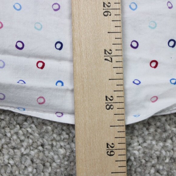 Construct Stretch Shirt Mens Medium White, Blue, Red Geometric AOP Slim Fit S/S - Picture 12 of 13